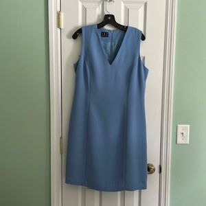 Inc. Light blue lined v neck sheath dress